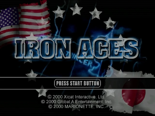 Iron Aces title screen for Sega Dreamcast